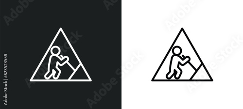 working icon isolated in white and black colors. working outline vector icon from construction collection for web  mobile apps and ui.