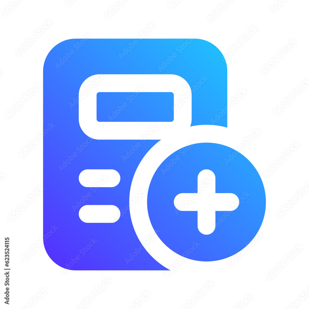 Fototapeta premium calculator gradient fill icon