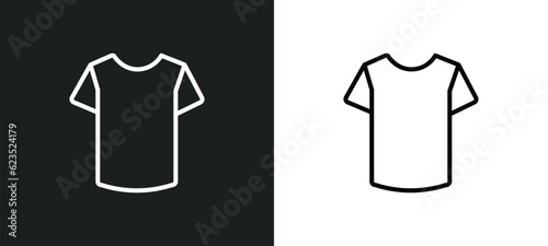 t-shirt icon isolated in white and black colors. t-shirt outline vector icon from clothes collection for web, mobile apps and ui.