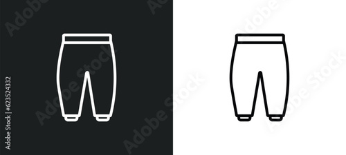 harem pants icon isolated in white and black colors. harem pants outline vector icon from clothes collection for web, mobile apps and ui.