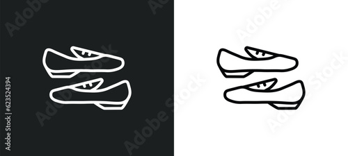 loafer icon isolated in white and black colors. loafer outline vector icon from clothes collection for web, mobile apps and ui.