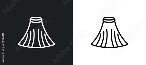 tulle skirt icon isolated in white and black colors. tulle skirt outline vector icon from clothes collection for web, mobile apps and ui.