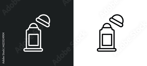 deodorizer icon isolated in white and black colors. deodorizer outline vector icon from cleaning collection for web, mobile apps and ui.