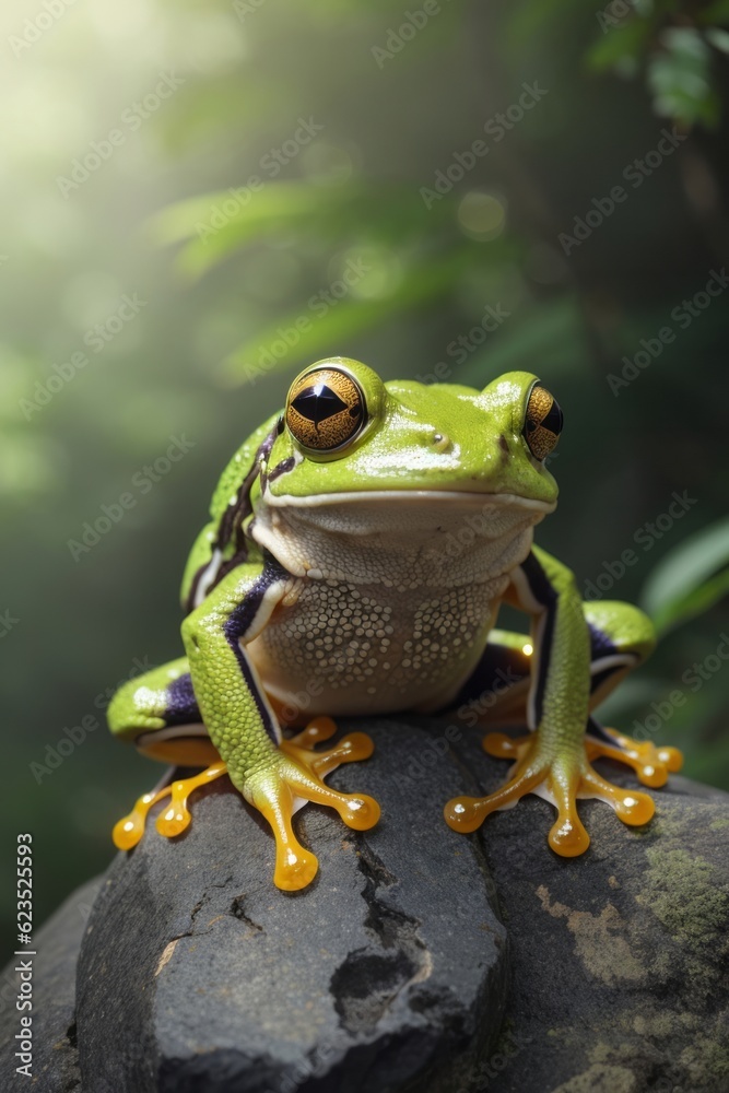 Fototapeta premium Frog on a Rock
