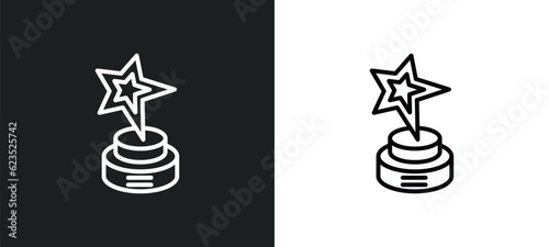 star movie award icon isolated in white and black colors. star movie award outline vector icon from cinema collection for web, mobile apps and ui.
