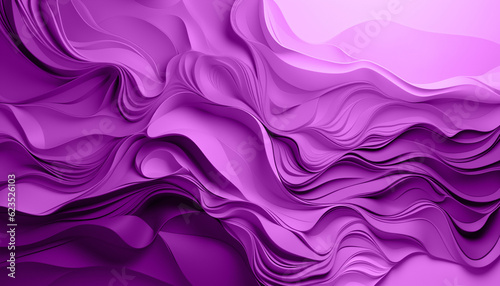 abstract purple waves. Colorful Minimalism - A Fine Balance of Vibrant Color and Simplicity. Generative AI 