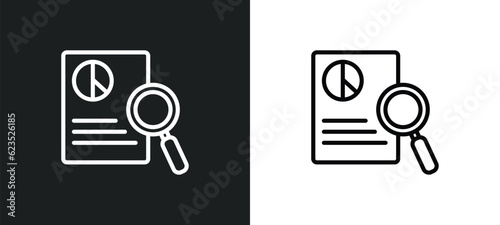 investigate icon isolated in white and black colors. investigate outline vector icon from business and finance collection for web, mobile apps and ui.