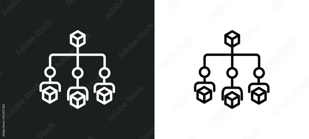 hierarchical order icon isolated in white and black colors. hierarchical order outline vector icon from business collection for web, mobile apps and ui. hierarchical order icon isolated in white and black colors. hierarchical order outline vector icon from business collection for web, mobile apps and ui.