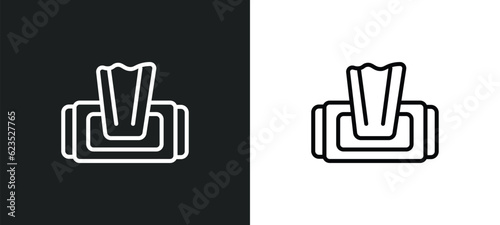 wet wipes icon isolated in white and black colors. wet wipes outline vector icon from beauty collection for web, mobile apps and ui.