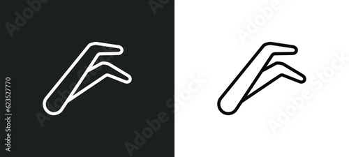 tweezers icon isolated in white and black colors. tweezers outline vector icon from beauty collection for web, mobile apps and ui.