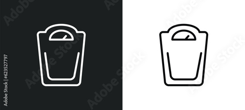 big scale icon isolated in white and black colors. big scale outline vector icon from beauty collection for web, mobile apps and ui.