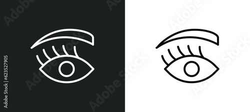 woman eye icon isolated in white and black colors. woman eye outline vector icon from beauty collection for web, mobile apps and ui.