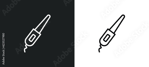 curlers icon isolated in white and black colors. curlers outline vector icon from beauty collection for web, mobile apps and ui.