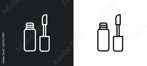 lip gloss icon isolated in white and black colors. lip gloss outline vector icon from beauty collection for web  mobile apps and ui.