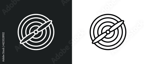 airscrew icon isolated in white and black colors. airscrew outline vector icon from astronomy collection for web, mobile apps and ui.