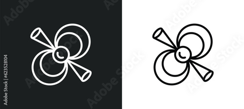 pulsar icon isolated in white and black colors. pulsar outline vector icon from astronomy collection for web, mobile apps and ui.