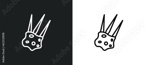 aerolite icon isolated in white and black colors. aerolite outline vector icon from astronomy collection for web, mobile apps and ui.