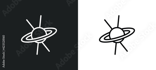 quasar icon isolated in white and black colors. quasar outline vector icon from astronomy collection for web, mobile apps and ui.