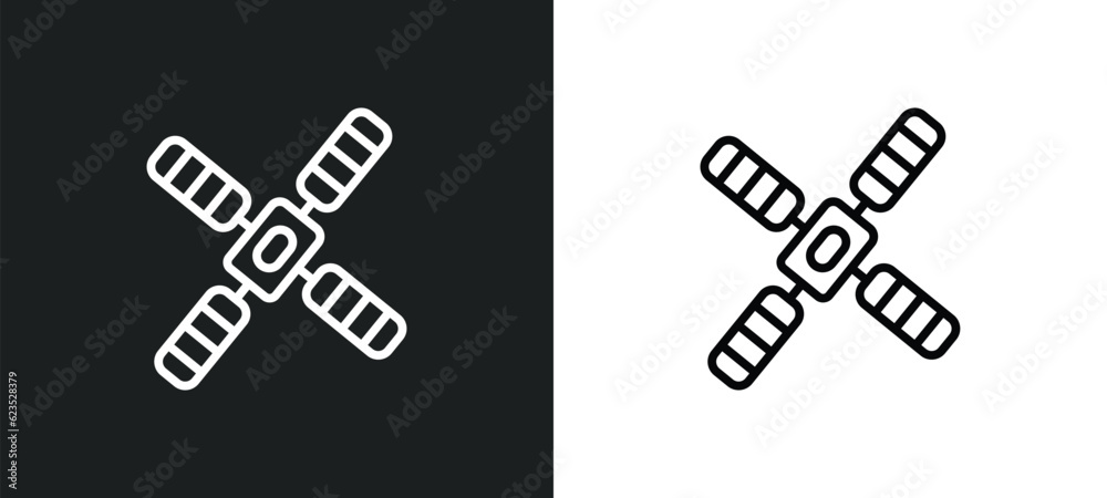 big satellite icon isolated in white and black colors. big satellite outline vector icon from astronomy collection for web, mobile apps and ui. big satellite icon isolated in white and black colors. big satellite outline vector icon from astronomy collection for web, mobile apps and ui.
