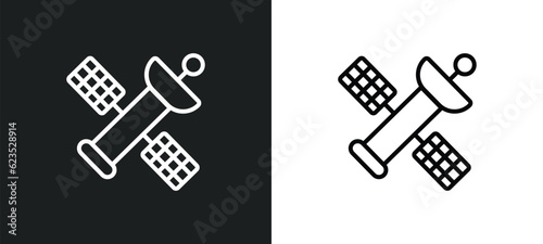 outer space icon isolated in white and black colors. outer space outline vector icon from artificial intellegence collection for web, mobile apps and ui.