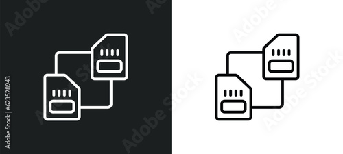 memory transfer icon isolated in white and black colors. memory transfer outline vector icon from artificial intellegence collection for web, mobile apps and ui.
