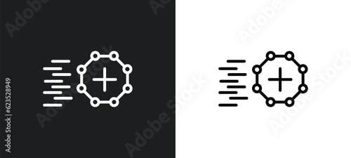 match moving icon isolated in white and black colors. match moving outline vector icon from artificial intellegence collection for web, mobile apps and ui.
