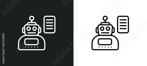laws of robotics icon isolated in white and black colors. laws of robotics outline vector icon from artificial intellegence collection for web, mobile apps and ui.