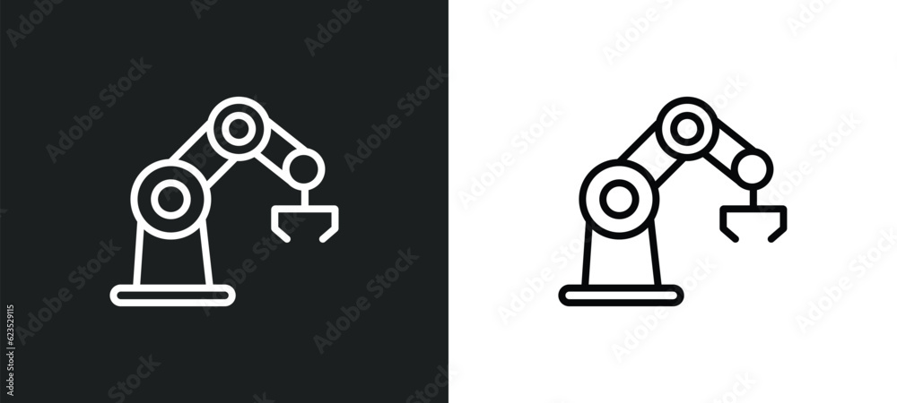 bionic arm icon isolated in white and black colors. bionic arm outline vector icon from artificial intellegence collection for web, mobile apps and ui. bionic arm icon isolated in white and black colors. bionic arm outline vector icon from artificial intellegence collection for web, mobile apps and ui.