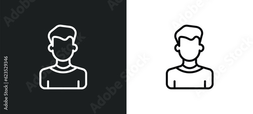 civilian icon isolated in white and black colors. civilian outline vector icon from army and war collection for web, mobile apps and ui.