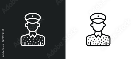 conscription icon isolated in white and black colors. conscription outline vector icon from army and war collection for web, mobile apps and ui.