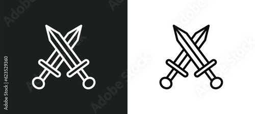 combat icon isolated in white and black colors. combat outline vector icon from army and war collection for web, mobile apps and ui.