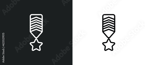militar in icon isolated in white and black colors. militar in outline vector icon from army and war collection for web, mobile apps and ui.