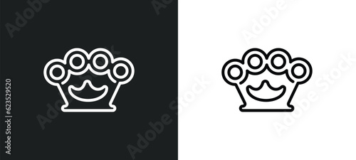 knuckle icon isolated in white and black colors. knuckle outline vector icon from army and war collection for web, mobile apps and ui.