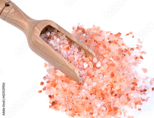 salt on a white background