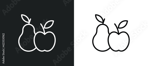 fruit icon isolated in white and black colors. fruit outline vector icon from agriculture farming collection for web  mobile apps and ui.