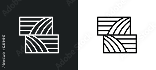 bale icon isolated in white and black colors. bale outline vector icon from agriculture farming collection for web, mobile apps and ui.