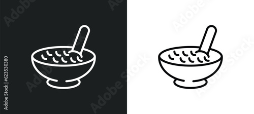 cereals icon isolated in white and black colors. cereals outline vector icon from agriculture farming collection for web, mobile apps and ui.