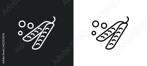 legume icon isolated in white and black colors. legume outline vector icon from agriculture farming collection for web, mobile apps and ui.