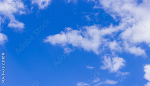 Summer blue sky cloud gradient light white background.
