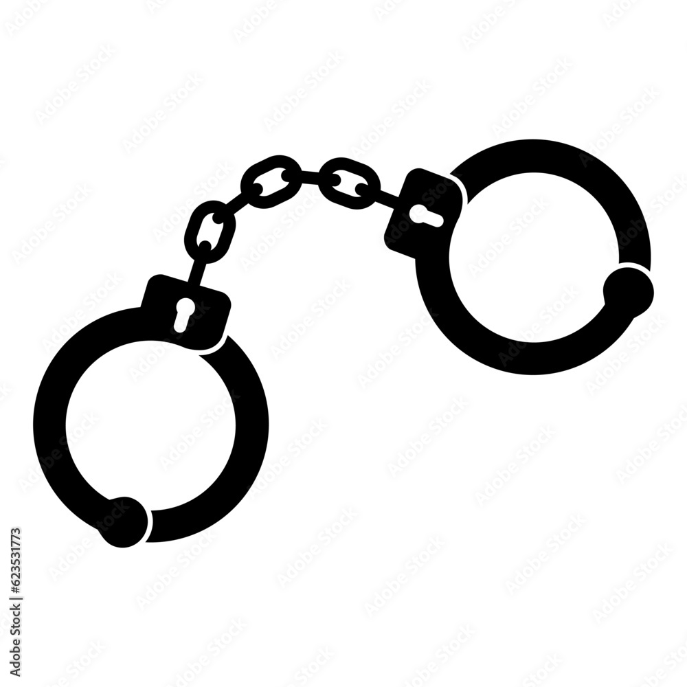 handcuffs icon vector logo template handcuffs icon vector logo template