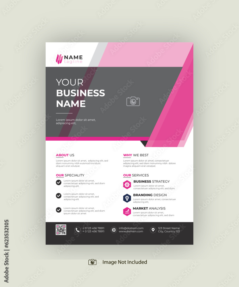 Naklejka premium Flyer Template A4