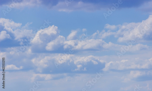 Fototapeta Naklejka Na Ścianę i Meble -  Summer blue sky cloud gradient light white background.