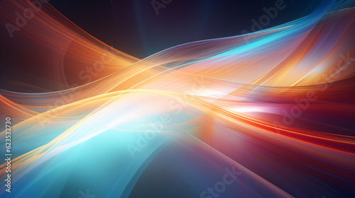 Vibrant colorful dancing neon waves in a dynamic movement energy luminous fantasy futuristic illuminated atmosphere