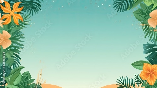 summer wallpaper  tropical background with copy space