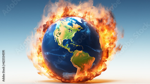 Burning Earth: Conceptual Representation of Global Warming and Climate Change, Generative AI