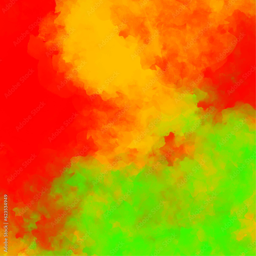 Colorful vector texture for background. Back to school. Autumn bright multicolor hand drawn illustration for cards, cover design, poster. Fall background. Fire backdrop. Red, orange, yellow, green.