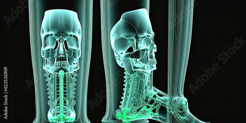 X-ray of the lower leg bone - Generative AI