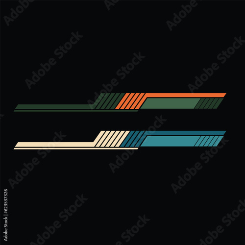 car body sticker vector. car modification sticker.
