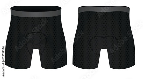 Black  cycling shorts. vector illustration