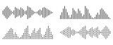 Set Of Sound Waves Illustrations